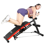 Multifunction Sit Up Bench LCD Core AB Weight Bench Foldable Waist Supine Machine Home Workout Gym Fitness Training 250KG